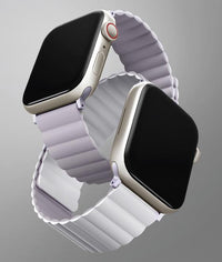UNIQ Revix Reversible Magnetic Apple Watch Strap 49/45/44/42mm - Lilac (Lilac/White)