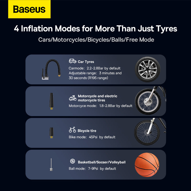 Baseus Mega EnergyPump Series Dual Cylinder Wireless Inflator