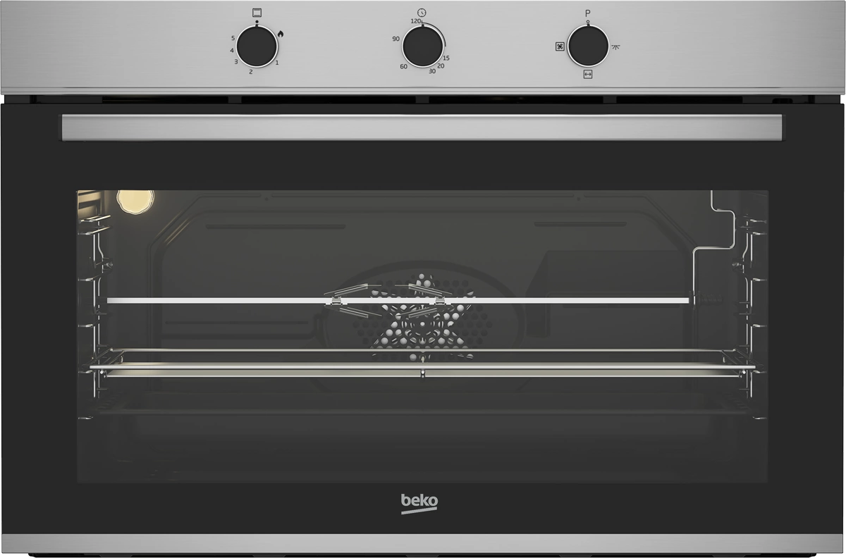 Beko 90 cm Built-in Gas Oven 96L Cooling Fan Full Safety Steel