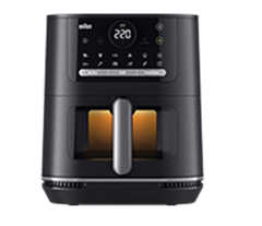 Braun 3-in-1 Air Fryer with Frying, Baking and Grilling Functions, 6 L Capacity, 2000 W, 20 Programs, Black