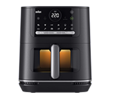 Braun 3-in-1 Air Fryer with Frying, Baking and Grilling Functions, 6 L Capacity, 2000 W, 20 Programs, Black