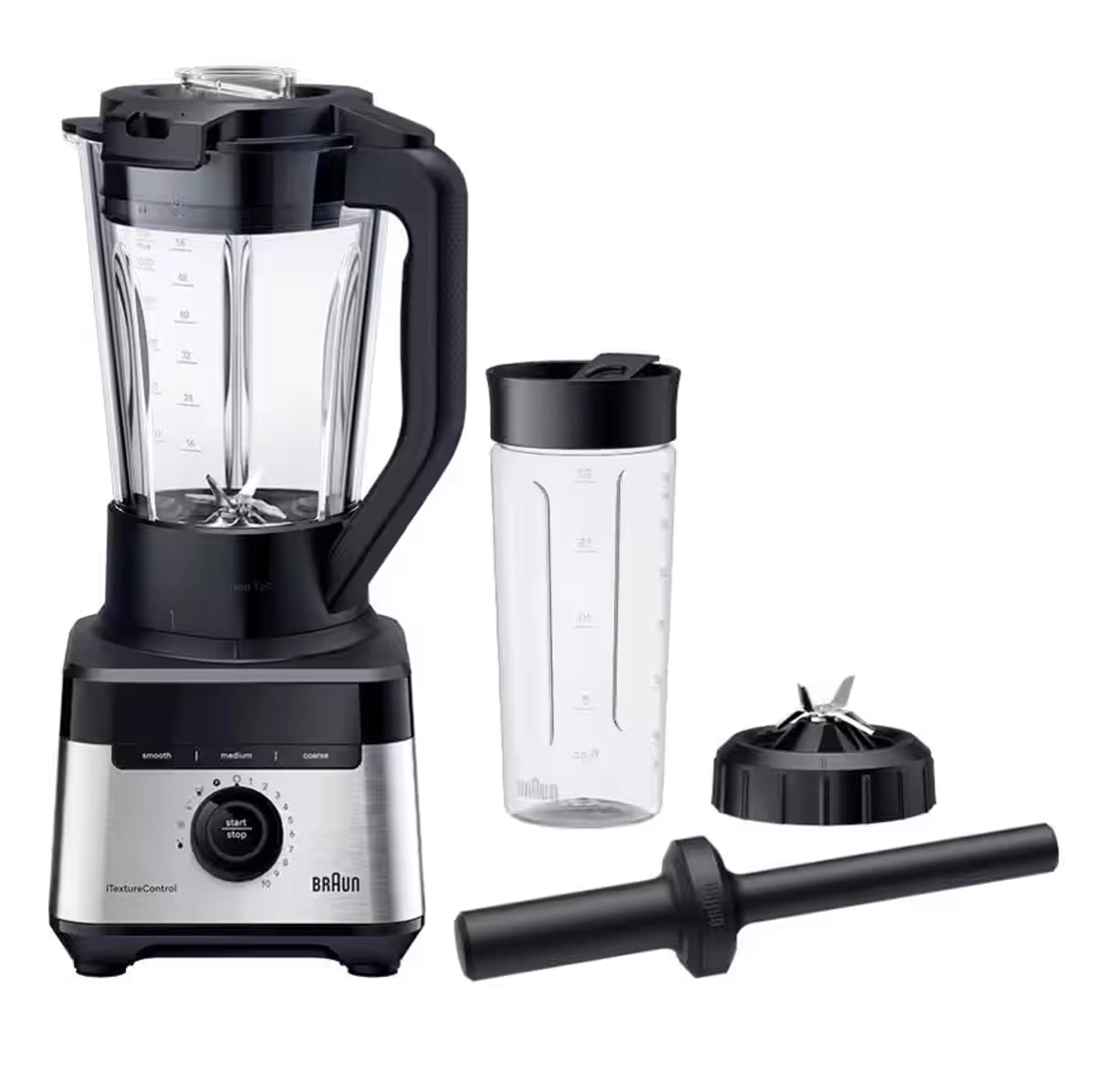 Braun Blender 1400 W 10 speed settings and Pulse 2 L Glass Black