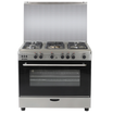 Nara Gas Cooker 90 cm 5 Gas Burners  Matt Stainless steel Cast Iron Pan Support