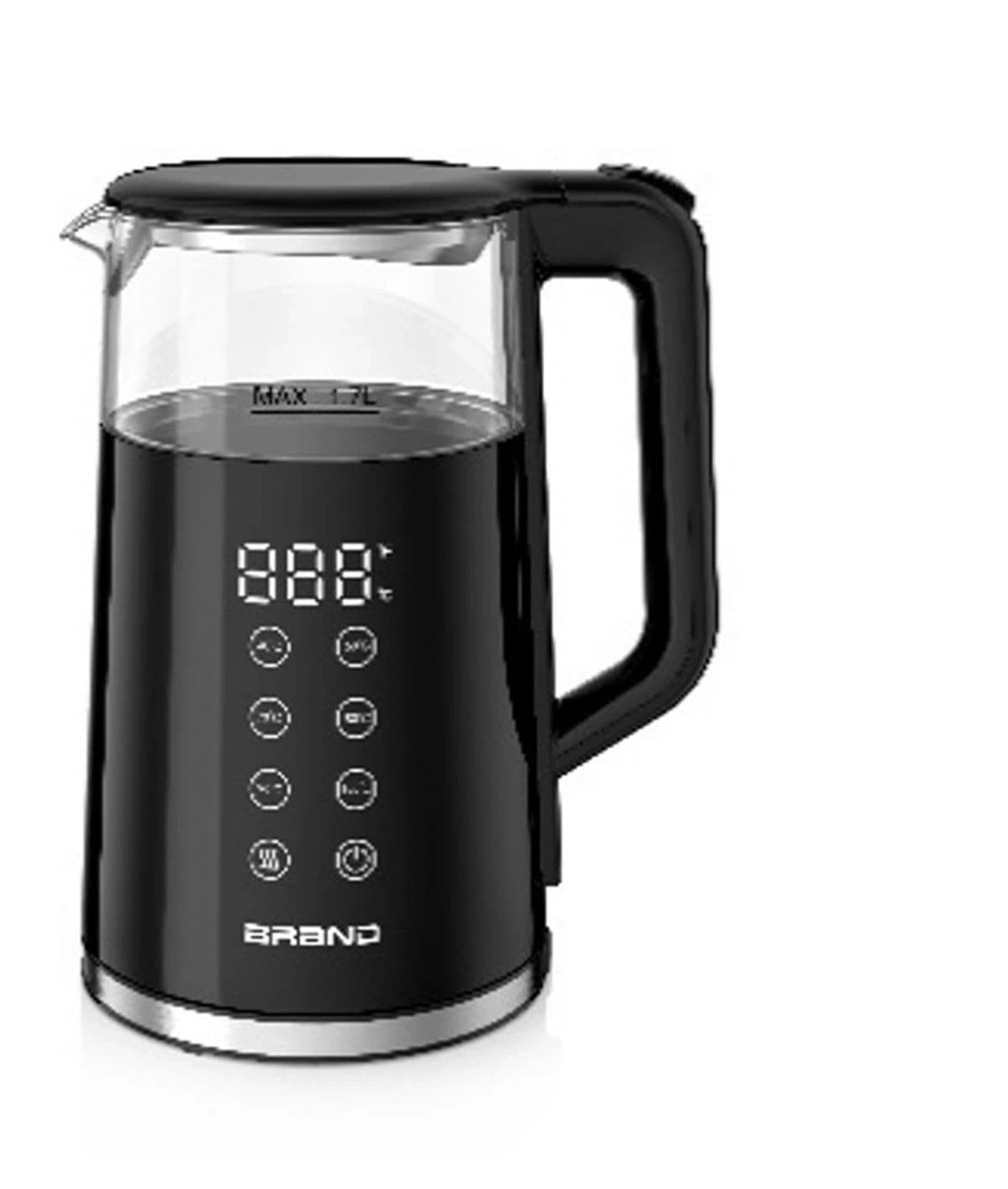Sona Kettle 1.7 L Inner glass body is wrapped with a plastic housing 2200 W Digital display with touch control