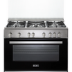 Elba CBX 965 FGLC NEW Gas Cooker 90 cm Stainless Steel Cast iron pan supports 5 gas burners Full Safety with Fan