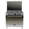 Nara NAXM 9010 / PROFESSIONAL Gas Cooker 90 cm 5 Gas Burners Matt Stainless steel Cast Iron Pan Support With 2 Fans