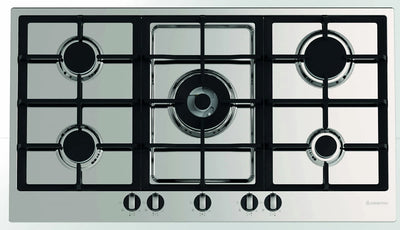 Ariston PK 951 T GH Gas Hob Built in 5 Burners 90 cm Cast Iron Pan Support