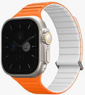 UNIQ Revix Evo Reversible Magnetic Apple Watch Strap 49/45/44/42mm - Amber (Amber Orange/White)