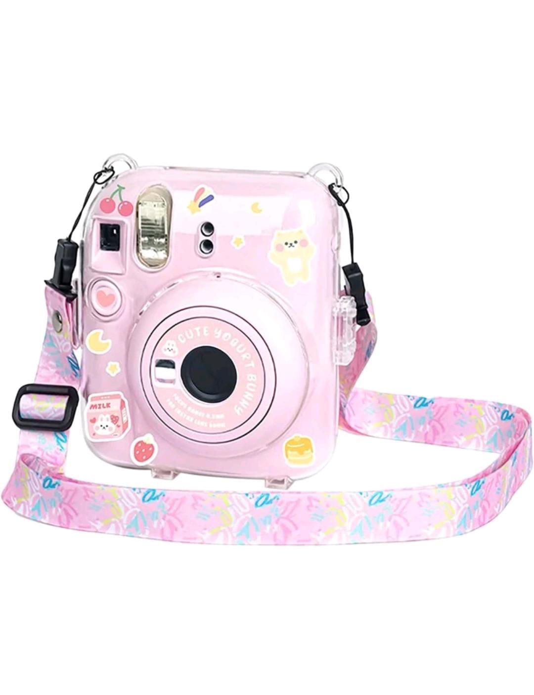 Instax Mini 12/Mini 12 Instant Camera Clear PVC Hard Carry Case with Shoulder Strap Arch