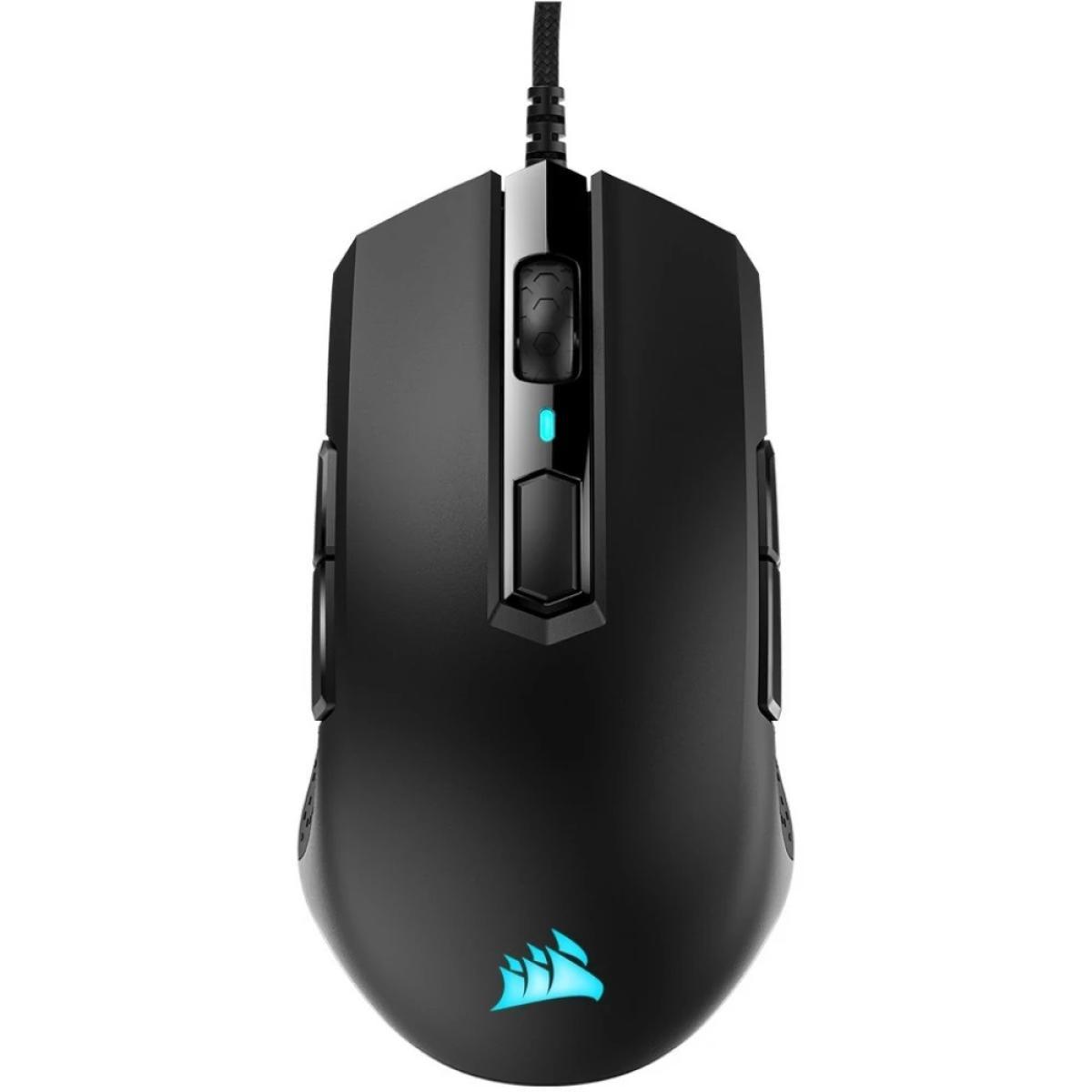 Corsair M55 RGB PRO Ambidextrous Optical Sensor 12,400 DPI Multi-Grip Wired Gaming Mouse