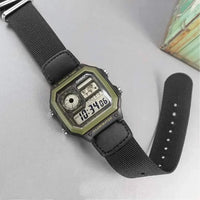 Casio Classic Digital Black Cloth For Men AE-1200WHB-1B