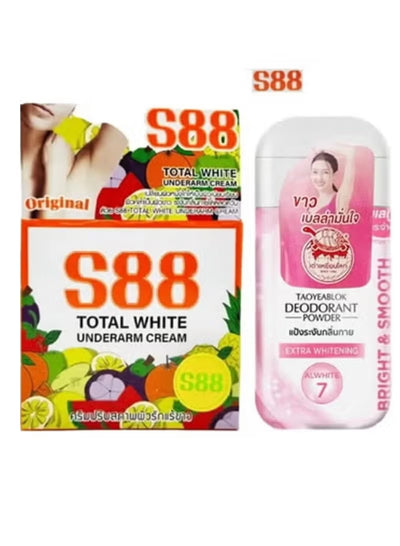 2 pieces of Thai skin lightening mixture, underarm whitening cream 35g & original powder 22g