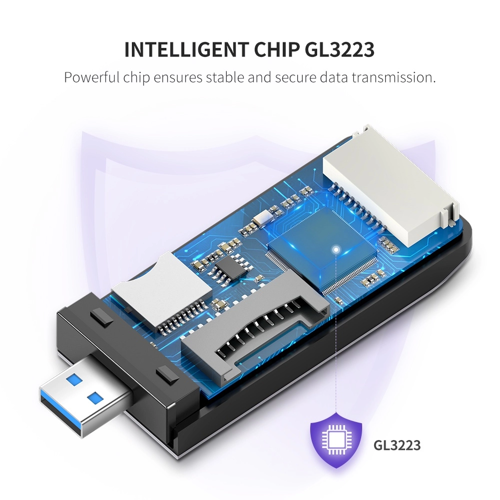 UGREEN 4-in-1 USB 3.0 Card Reader – TF/SD/CF/MS, 5Gbps Speed