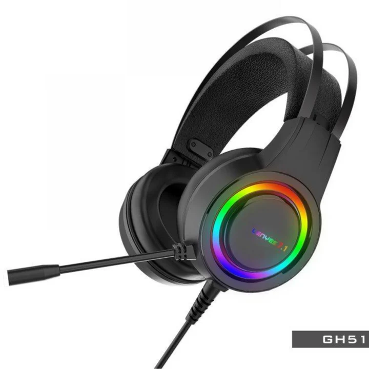 سماعة ألعاب GH51 سلكية من Lenyes بصوت محيطي وميكروفون
