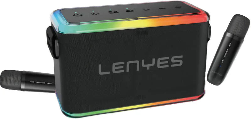 سماعة LENYES S834 – سبيكر لاسلكي بصوت جهير وإضاءة LED
