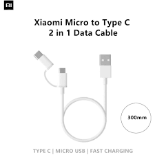 Mi 2-in-1 USB Cable (Micro USB to Type C) 100cm