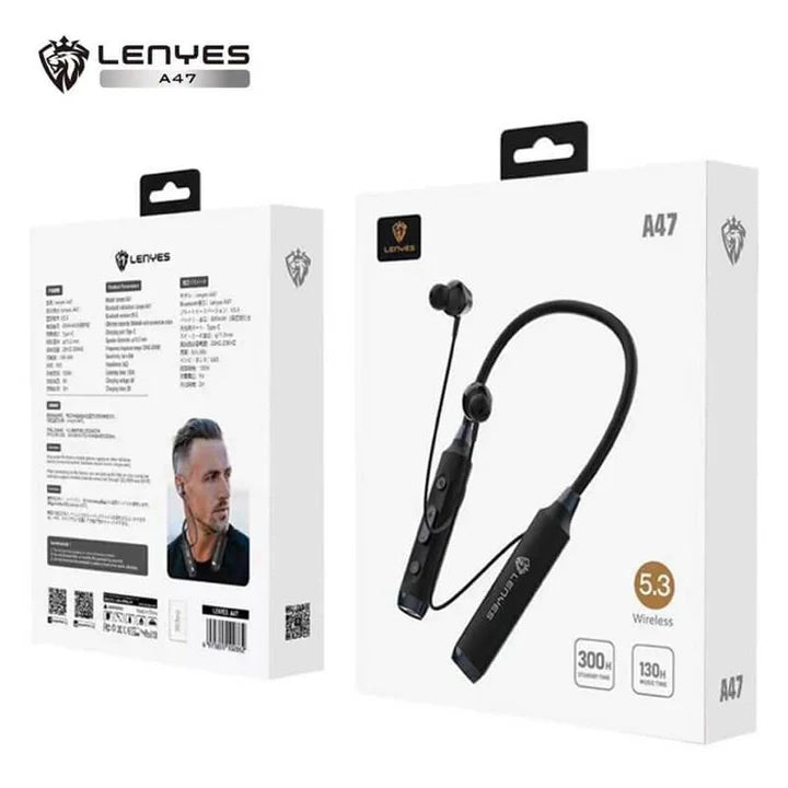 سماعة Lenyes A47 – رأسية لاسلكية بصوت ستيريو Hi-Fi وراحة فائقة
