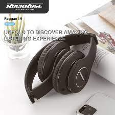 Rockrose EH Bluetooth Headset Hi-Fi Stereo Foldable Design - Black