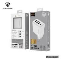 Lenyes LCH339 – شاحن متعدد 4 منافذ 30W PD+QC (EU)

