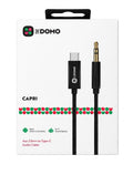 DOMO CAPRI Aux 3.5mm to Type-C Audio Cable - Black