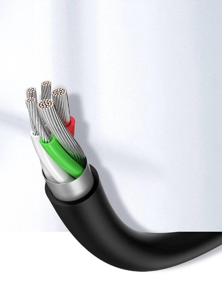 UGREEN USB-A 2.0 to USB-C Cable Nickel Plating 1m (White)