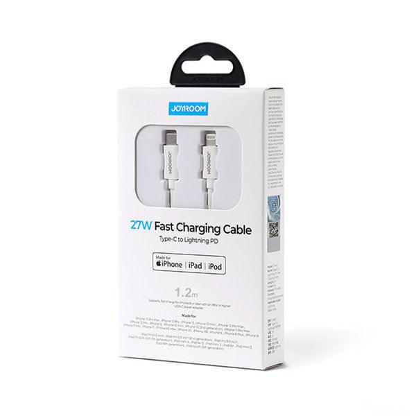 Joyroom MFi USB C to Lightning Cable 27W PD 1.2m Fast Charge - White