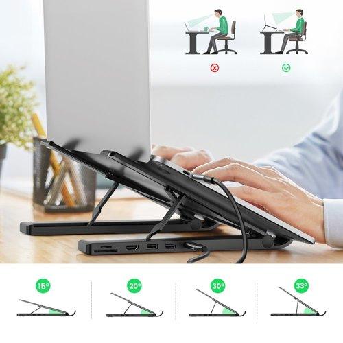 uGreen Smart laptop stand & Docking Station USB-C to HDMI + SD+TF Card Reader