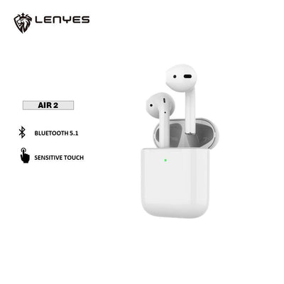LENYES Earbuds Bluetooth 5.1 AIR 2 TWS Wireless Smart Touch Hifi Stereo Earphone