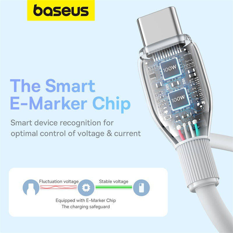 Baseus Pudding Series Fast Charging Cable Type-C to Type-C 100W 2m