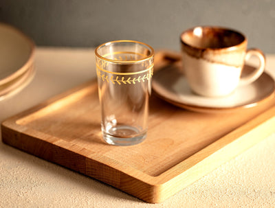 Chapelle - Olive Wreath 4-piece Coffee Side Glasses Set - 100ml - Madame Coco JO