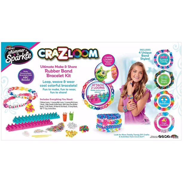 Shimmer 'n Sparkle Rubber Band Bracelet Kit for Kids