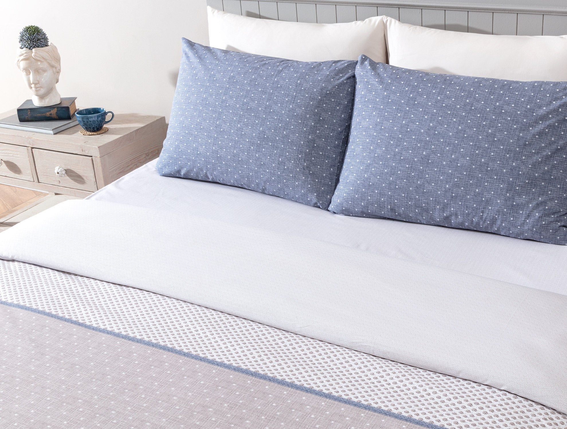 Hugo Single Size Ranforce Duvet Cover Set - Fitted - Madame Coco JO