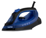 سونا SI-619 B مكواة بخار 2200 واط بقاعدة سيراميك وخزان 280 مل – أزرق