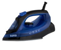 سونا SI-619 B مكواة بخار 2200 واط بقاعدة سيراميك وخزان 280 مل – أزرق