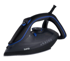 Sona Steam Iron 3000W Ceramic Base 350ml Vertical Steam Gray