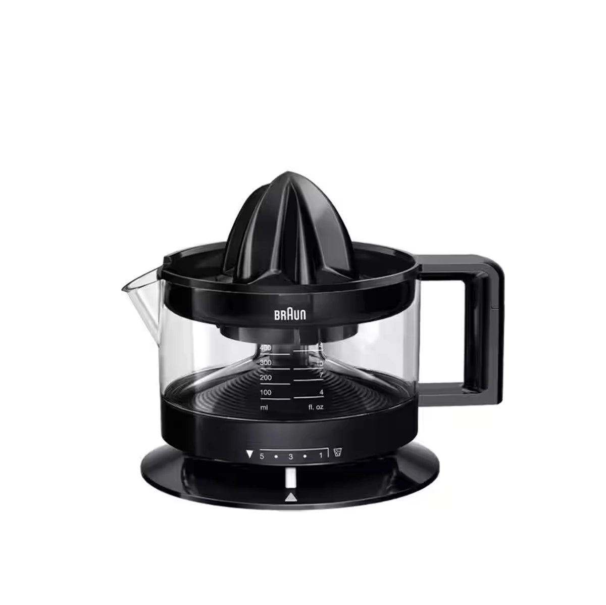 Braun CitrusQuick 1 Citrus Juicer 40W 400ml Adjustable Pulp Control – Black (CJ3000BK)