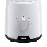 Braun PowerBlend 1 Jug Blender 600W 1.5L 2 Speeds & Pulse TriAction Technology – White (JB1000)