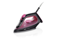 Braun TexStyle 1 Steam Iron 2000W 220ml SuperCeramic Soleplate Lightweight – Black & Violet (SI1070PU)