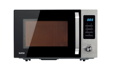 Sona Microwave 34L 1000W 8 Programs 5 Power Levels with Display & Child Lock Silver | EM34LSSH
