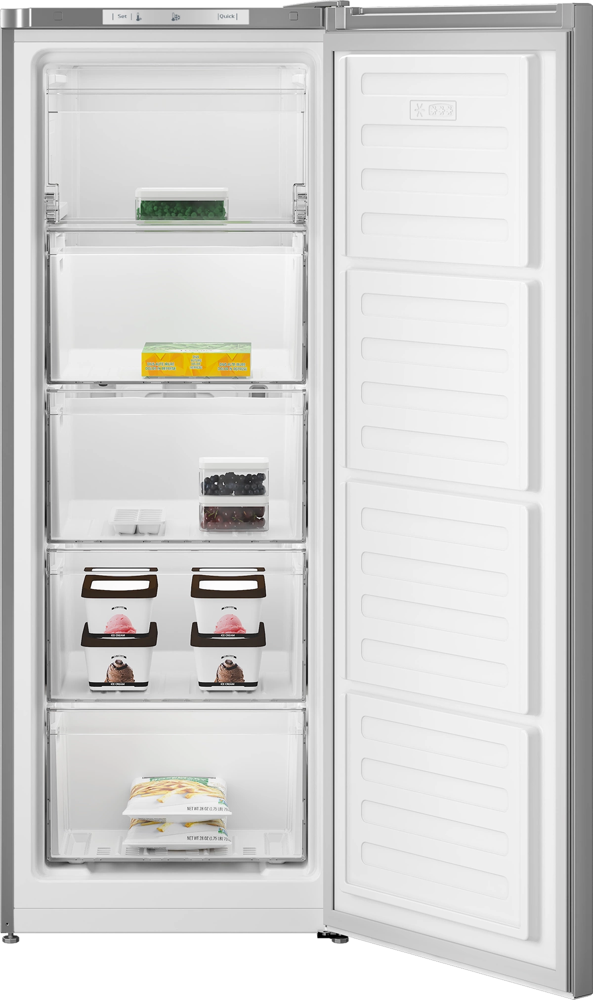 Beko Freezer 168L 5 Drawers No Frost Silver A+