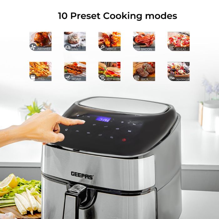 Geepas Digital Air Fryer 7.5L with VORTEX Technology