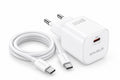 GAMBLIX Volt 60 AVS 60W USB-C Fast Charger with USB-C Cable – White