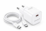 GAMBLIX Volt 60 AVS 60W USB-C Fast Charger with USB-C Cable – White