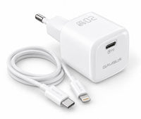 جامبليكس Volt 20 شاحن سريع USB-C بقدرة 20 واط مع كابل Lightning – أبيض