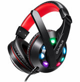 GAMBLIX Synex RGB Over-Ear Gaming Headset with Padded Headband – Black
