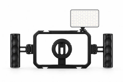GAMBLIX Rumbl Smartphone Video Rig with Dual Handles and Accessory Mounts – Black