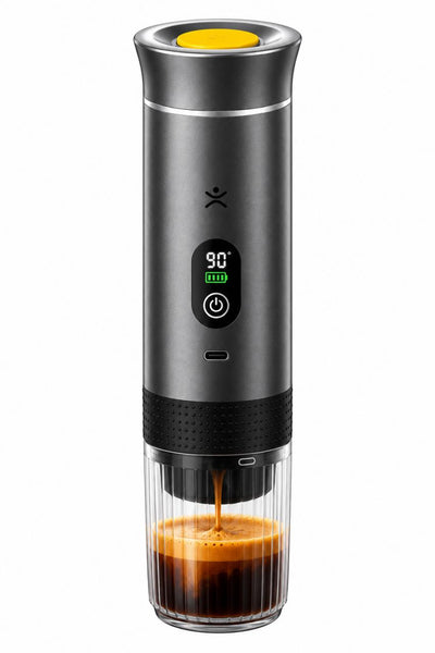GAMBLIX Kivo Portable Electric Coffee Grinder with Digital Battery Indicator – Black