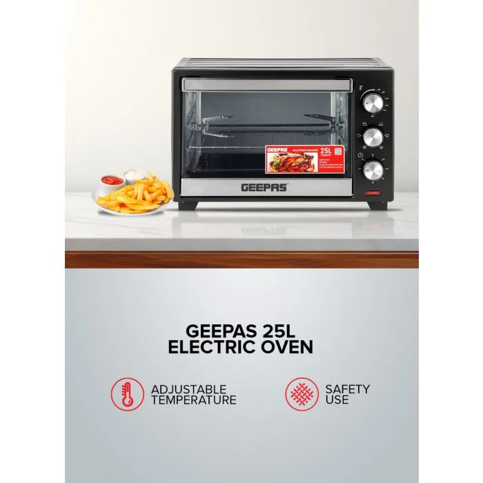 فرن كهربائي Geepas 25 لتر 1600 واط مع شواية Rotisserie
