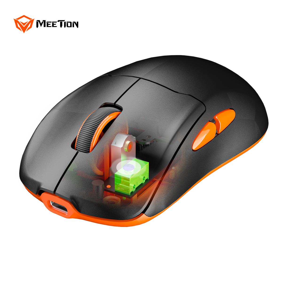 Meetion Air GW39 PAW3395 Sensor Wireless Gaming Mouse with Charging Dock -Black