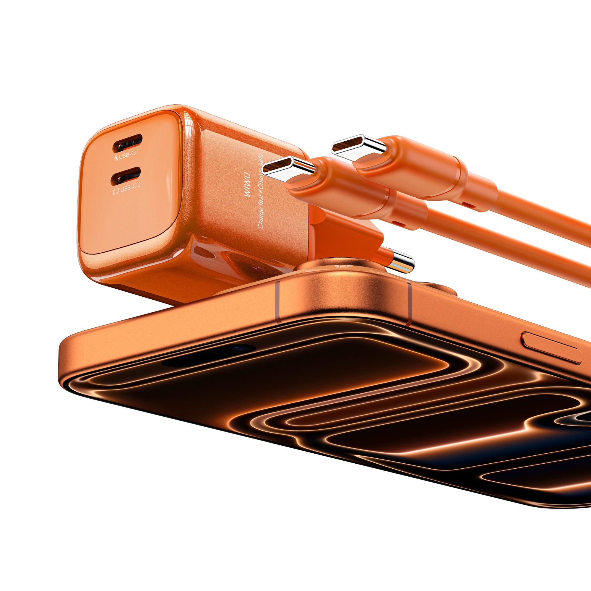 WiWU Cube 45W 2C PD Fast Charge Travel Adapter Combo Wi-G025 EU/UK/CN